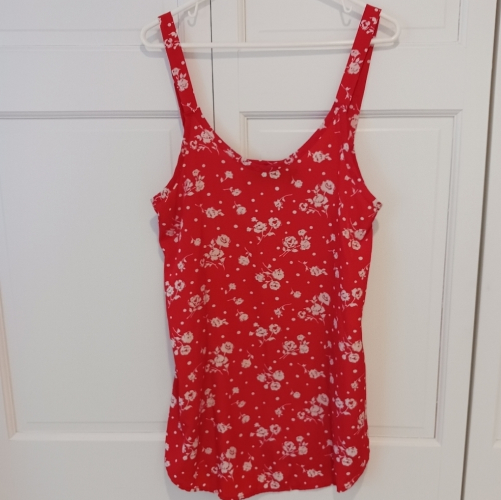 Jac Vanek floral satin-like tank top
